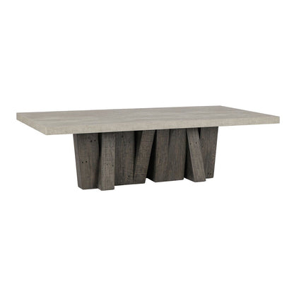 Simone - Solid Wood Rectangle Coffee Table - Gray