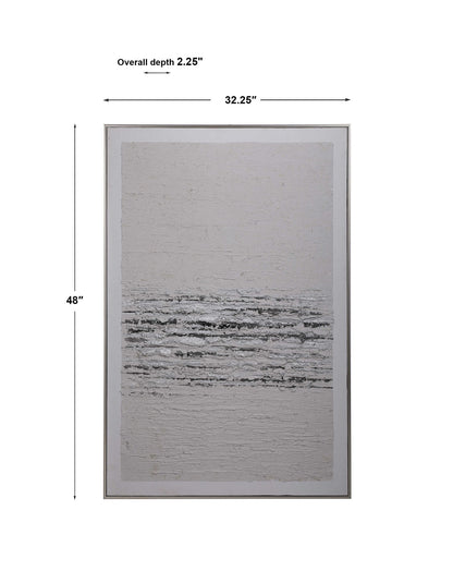 Stardust - Hand Painted Modern Art - Pearl Silver