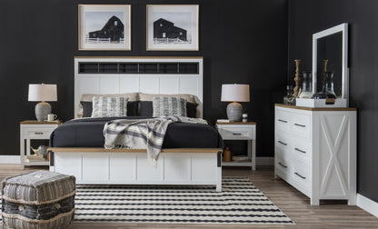 Franklin - King Two Tone Panel Headboard - White