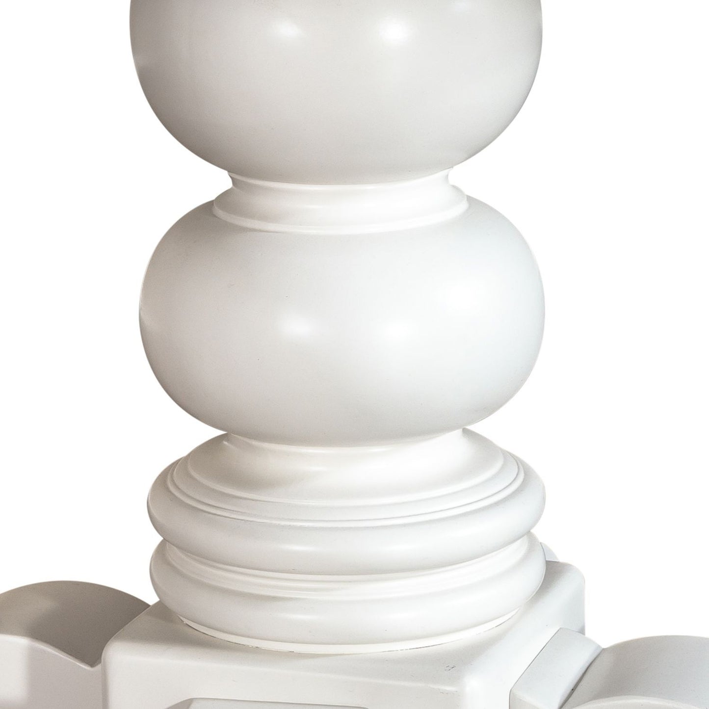 Summer House - Round Pedestal Table Base - Oyster White