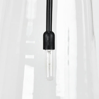 Camille - Glass Pendant - Black