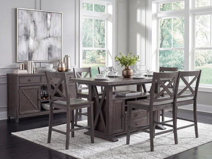 Briarwood - X-Back Counter Height Dining Bench - Sable