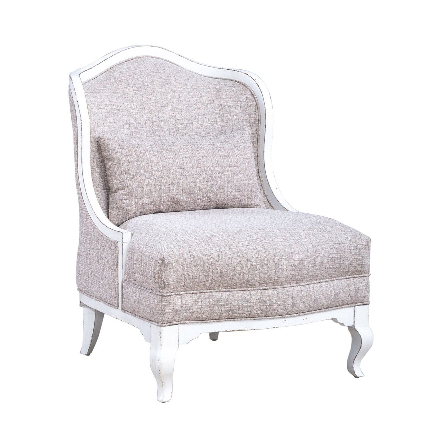 Magnolia Manor - Upholstered Accent Chair - Antique White & Weathered Bark