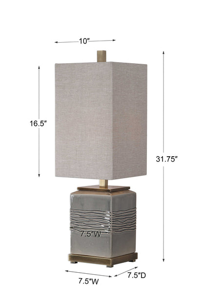 Covey - Glaze Buffet Lamp - Gray