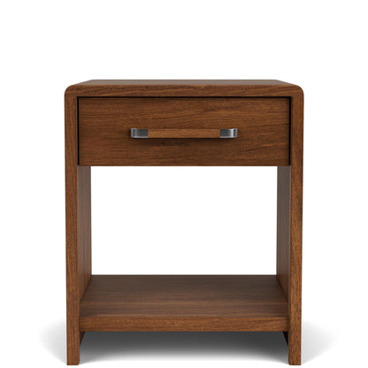 Elsie - One Drawer Nightstand - Dark Brown