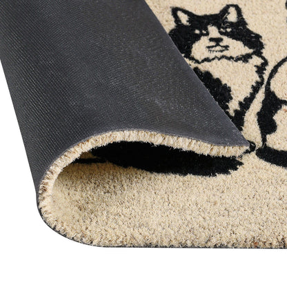 Doormats - Kitty Crew Doormat - Black / Sand