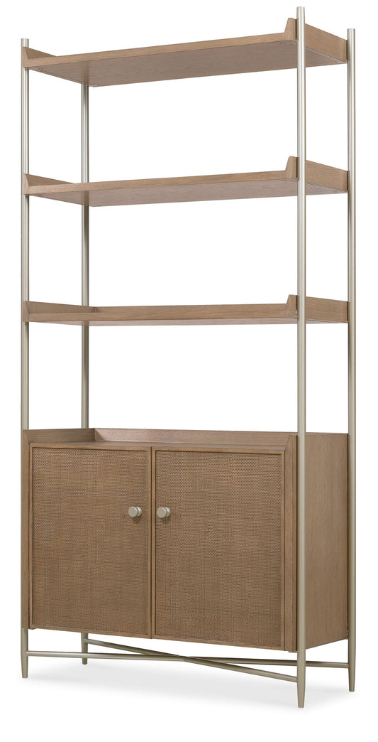 Sonnet - Sonnet Bookcase - Dark Gray / Light Brown