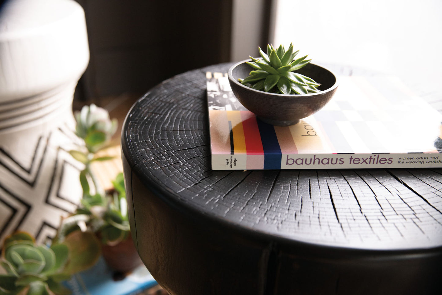 Commerce And Market - Carved Stump Side Table