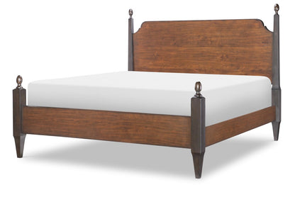 Fenmore - Queen Poster Headboard - Mocha And Distressed Cherry