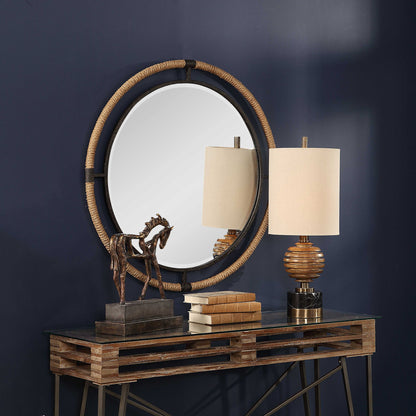 Melville - Coastal Round Mirror - Gold