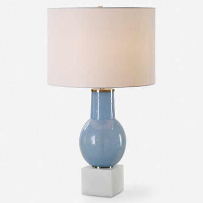 Clear Sky - Blue Glass Table Lamp
