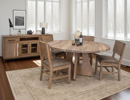 Natural Parota - Round Table Base - Brown Cappuccino