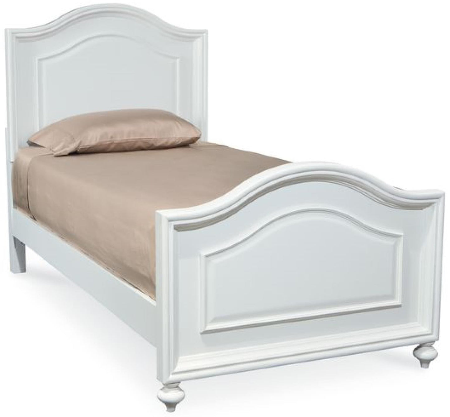 Madison - Panel Footboard With Slat Twin - Natural White Painted Finish