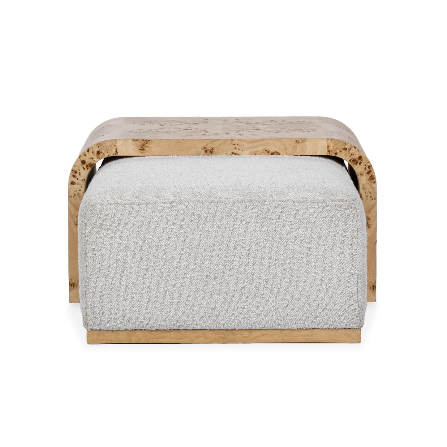 Kenan - Rectangle Ottoman Coffee Table - Creamy Ivory