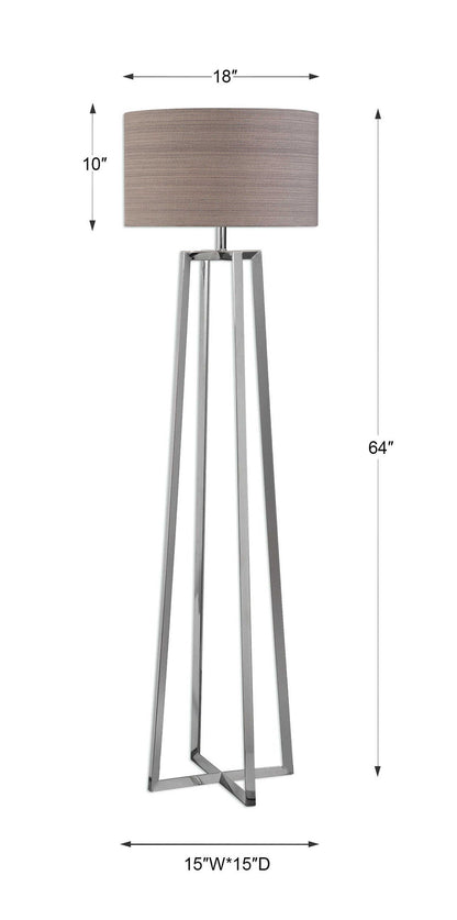 Keokee - Floor Lamp - Polished Nickel