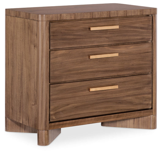 Eleana - Three Drawer Nightstand - Light Caramel