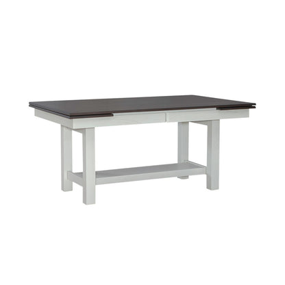 Brook Bay - Trestle Table Top - Textured White / Carbon Gray