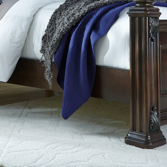 Messina Estates - Queen Poster Rails - Dark Brown