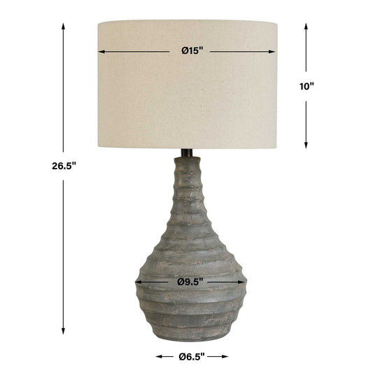 Stratum - Rustic Outdoor Table Lamp - Gray