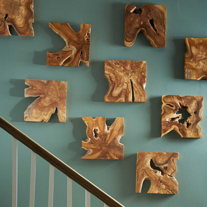 Talia - Wood Wall Decor (Set of 9) - Light Brown