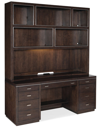 Work Your Way - House Blend Computer Credenza - Dark Brown
