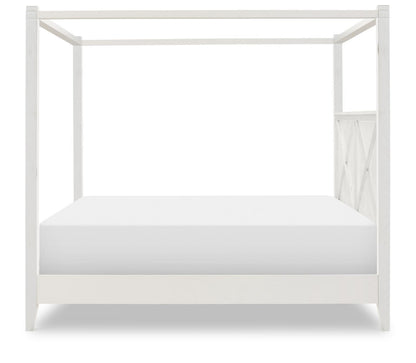 XXX's And OOO's - Canopy Headboard / Footboard / Slats Short Canopy Frame King - Cotton