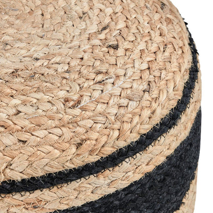 Poufs - Faro Jute Pouf - Natural / Black