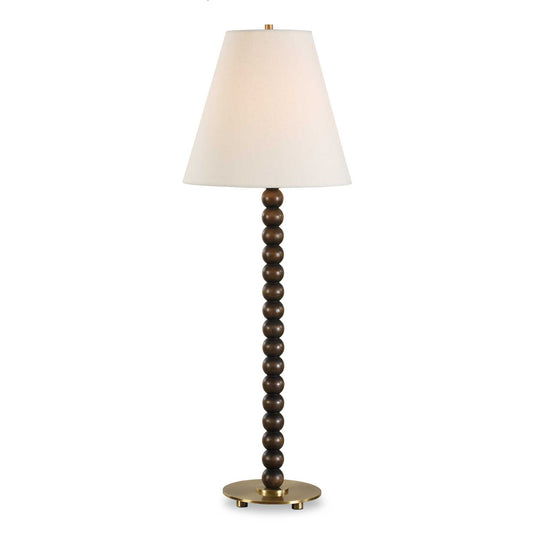 Gallus - Wood Spheres Table Lamp - Brown / Woodtone