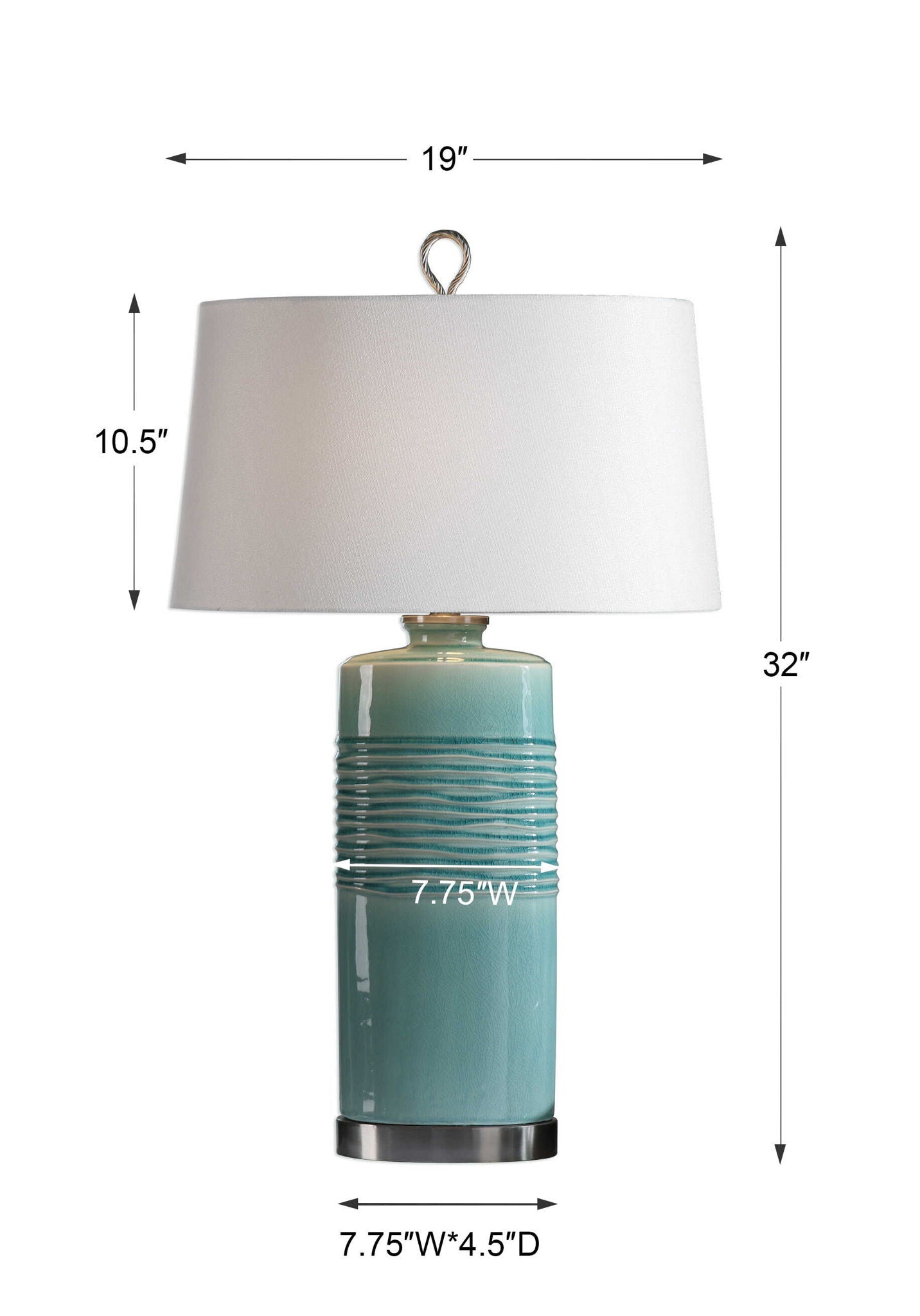 Rila - Table Lamp - Distressed Teal