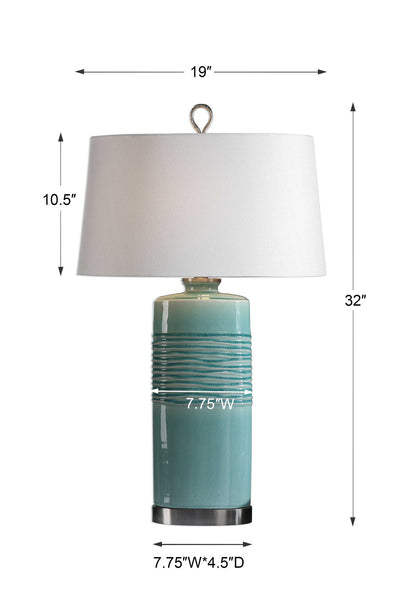 Rila - Table Lamp - Distressed Teal