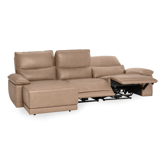 Branford - Power Recliner Sectional With LAF Chaise - Camel