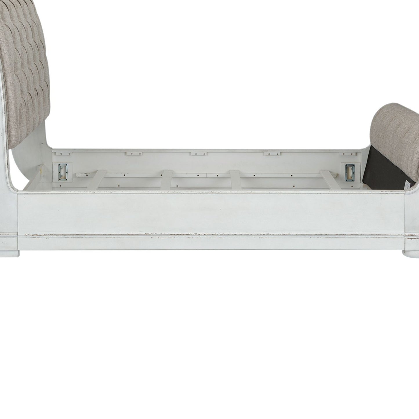 Abbey Park - Upholstered Sleigh Bed Rails - Antique White