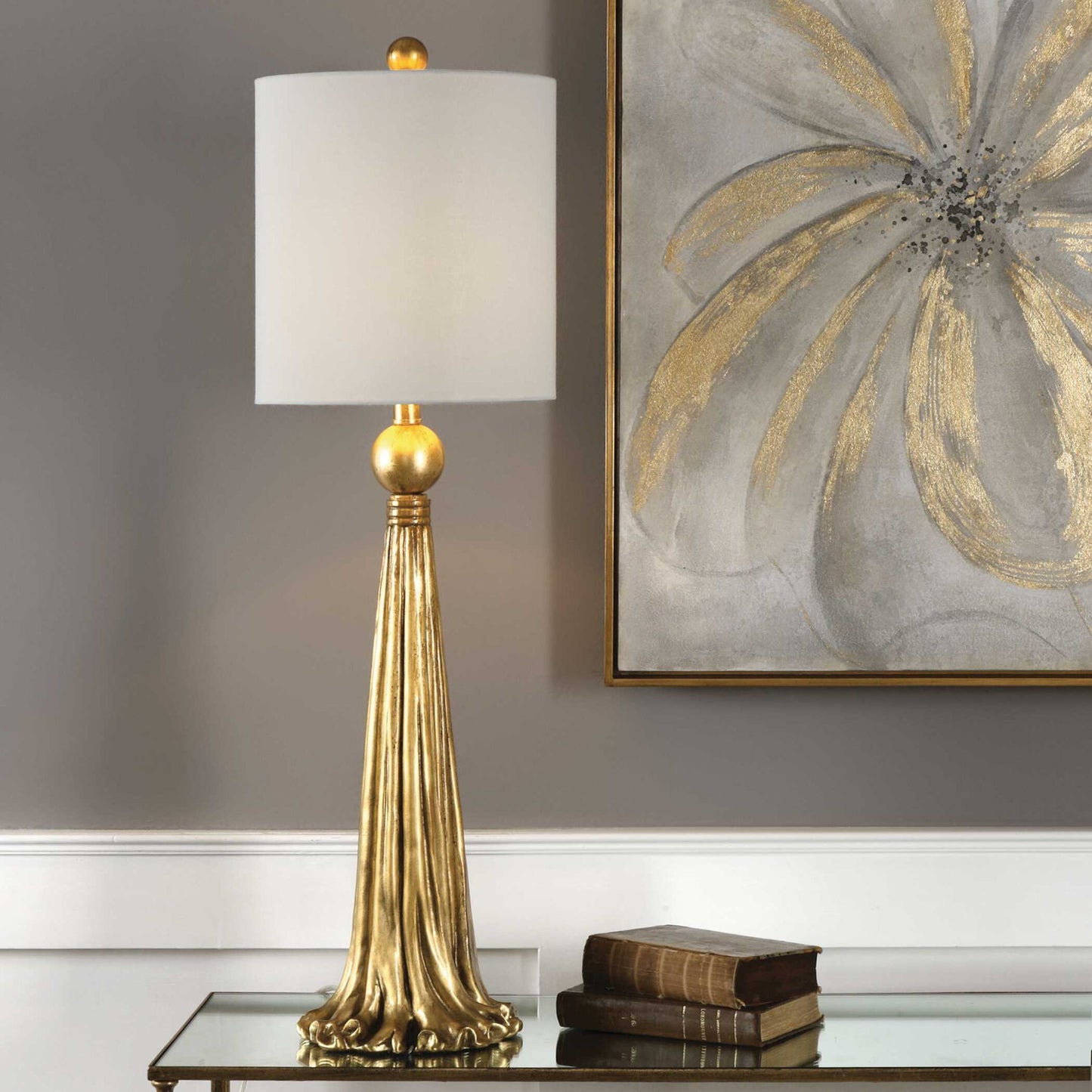 Paravani - Metallic Lamp - Gold