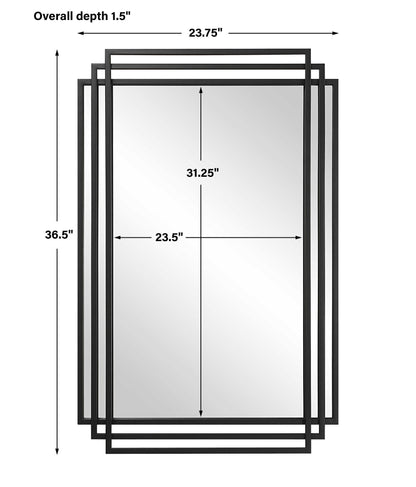 Amherst - Iron Mirror - Black