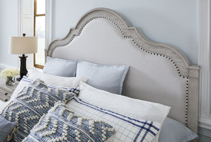 Belhaven - Queen Upholstered Headboard - Pearl Silver