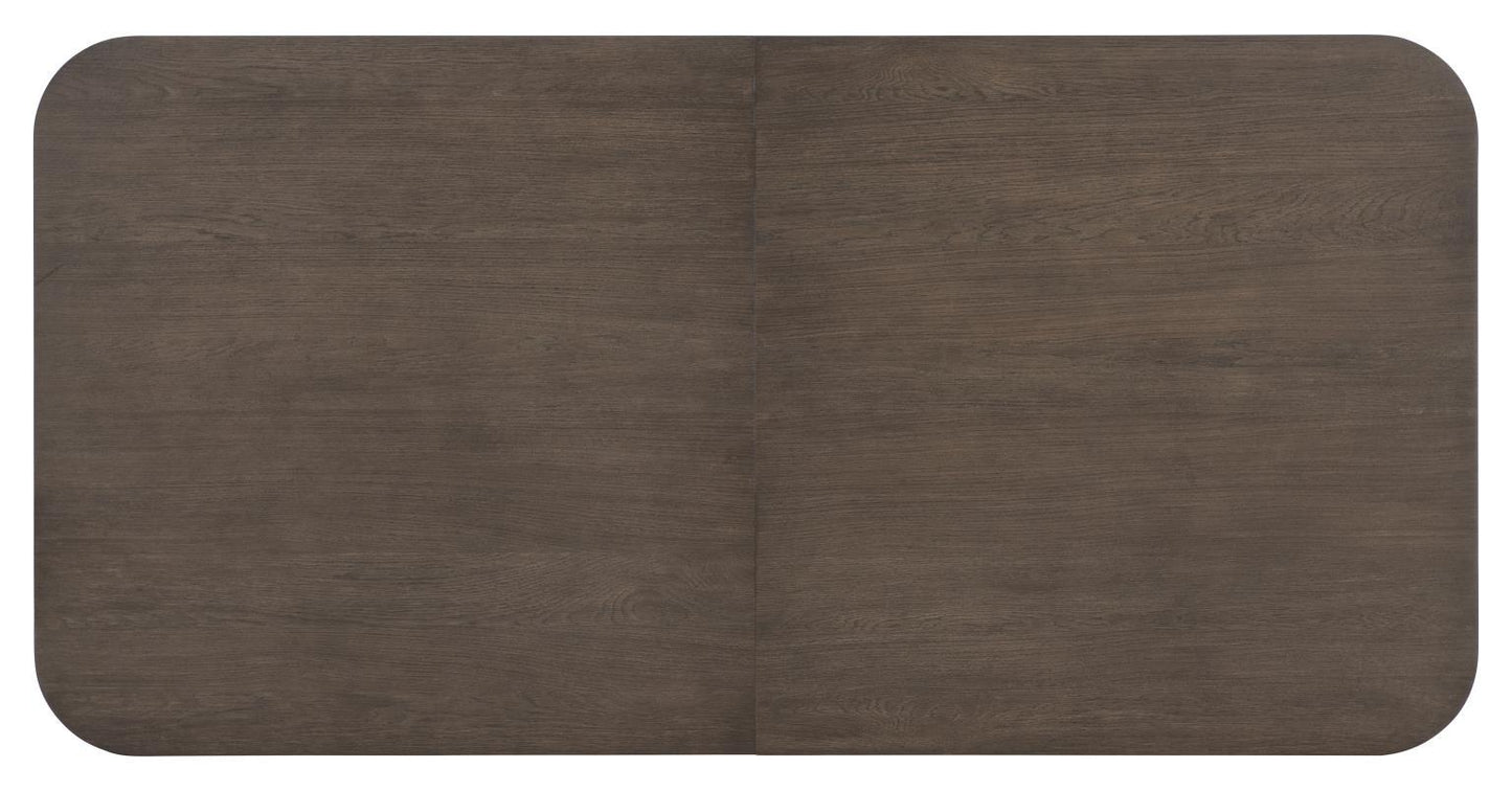 Lancia - Complete Double Pedestal Dining Table - Charred Oak