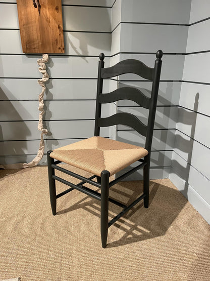 Vintage Market - Rush Seat Ladder Back Side Chair (Set of 2) - Mallard Green
