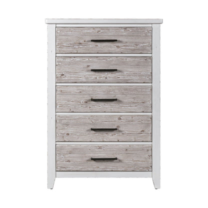 Backroads - 5 Drawer Chest - White