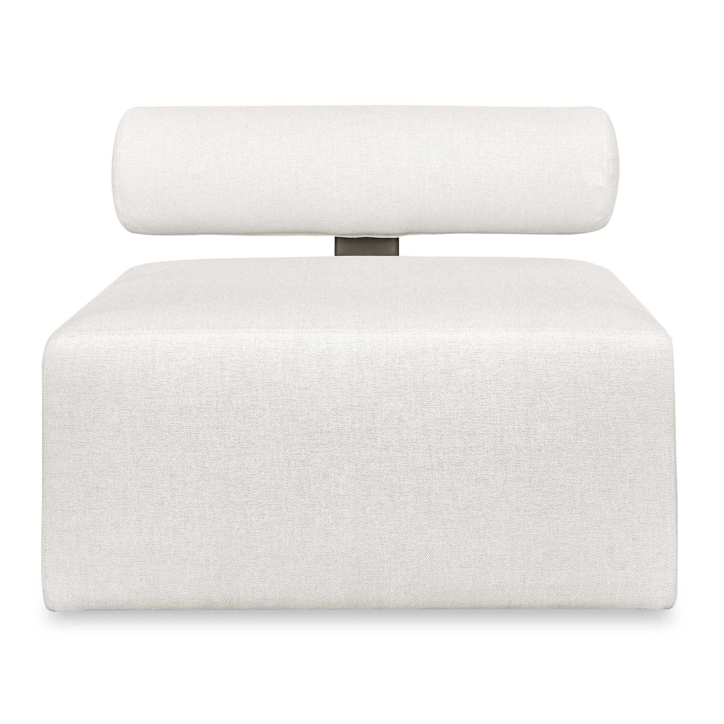 Bolster Back - Armless Outdoor Sofa - White