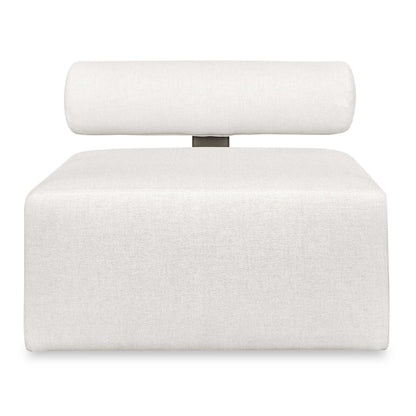 Bolster Back - Armless Outdoor Sofa - White