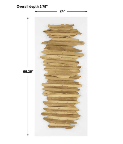 Lev - Metal Wall Decor - White & Gold