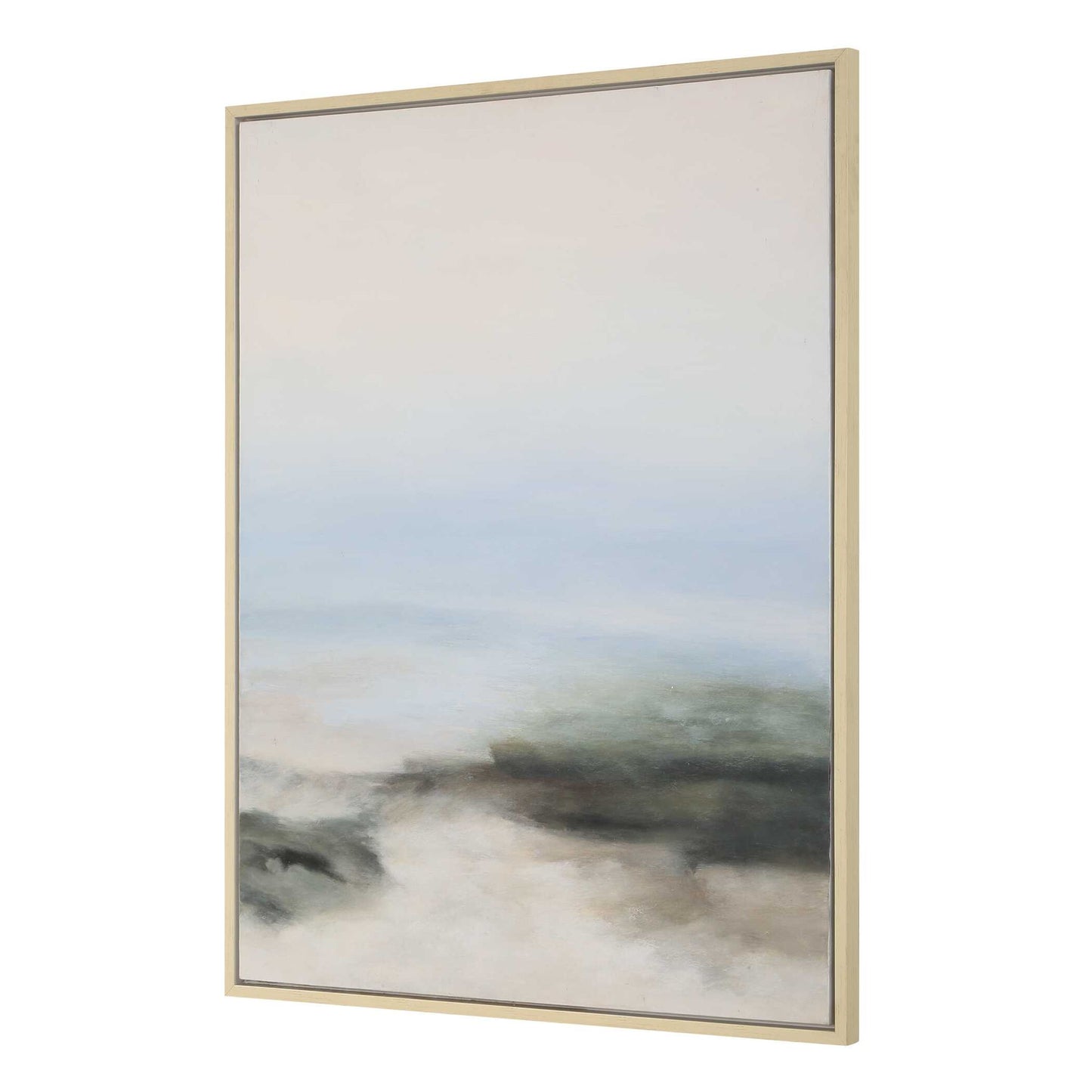 Crossing Paths - Coastal Landscape Painting - Black / Blue / Gray / White