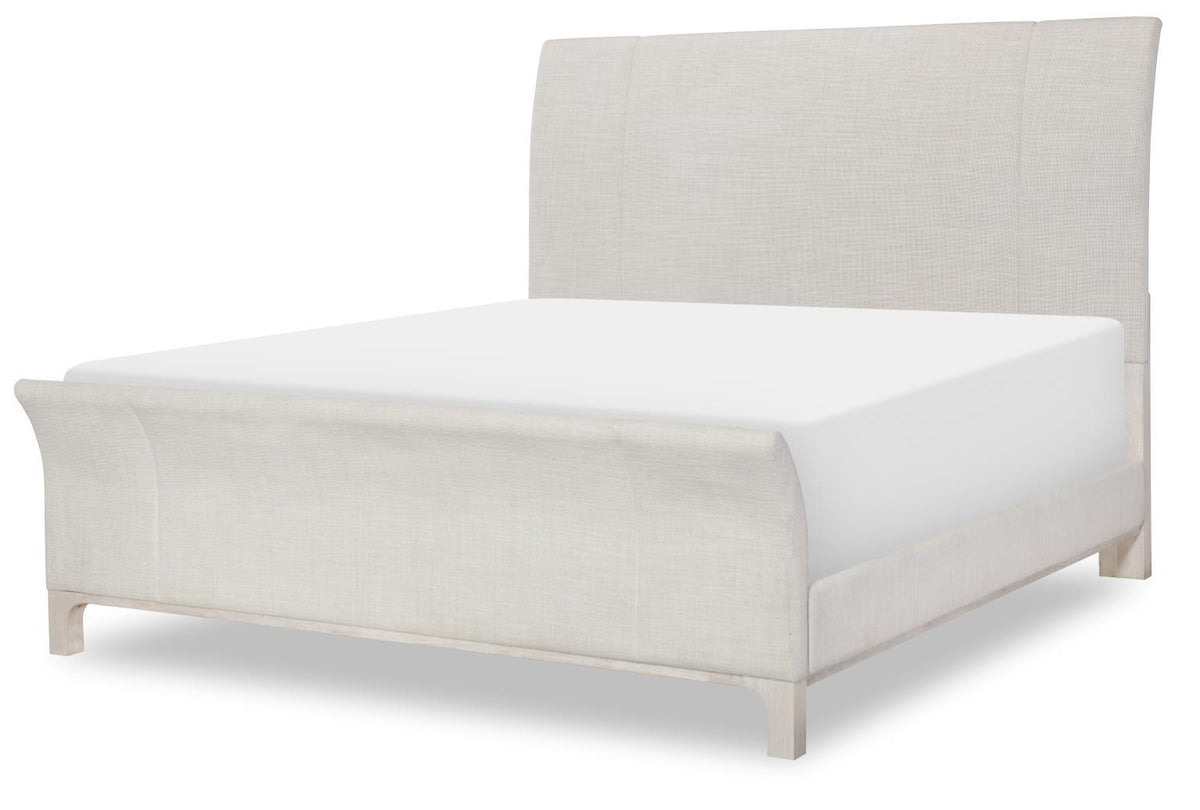 Harmony - Queen Upholstered Sleigh Footboard - Prelude Frost