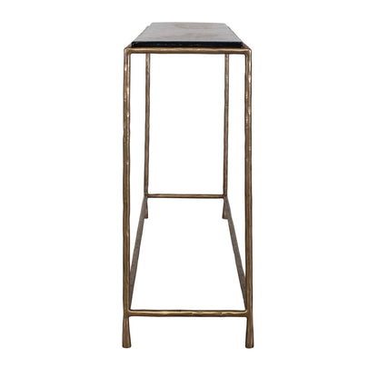 Ovard - Minimalist Metal Console Table - Brass