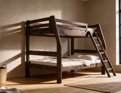 Forte - Top Bunk Bed Twin Over Full - Brown