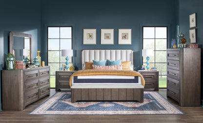 Lancia - King / California King Panel Footboard - Charred Oak