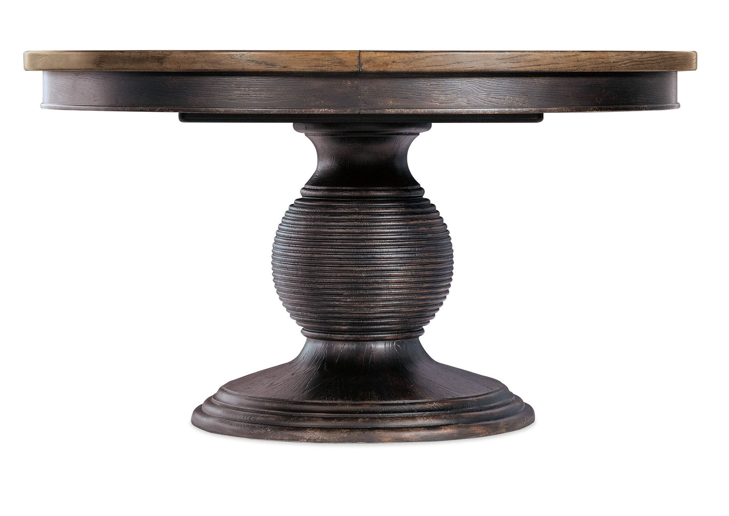 Americana - Round Pedestal Dining Table With One 22" Leaf
