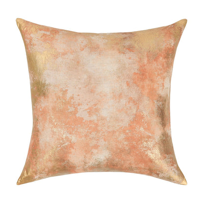 Radiant Oasis - 22" x 22" Onara Pillow - Burnt Orange / Gold