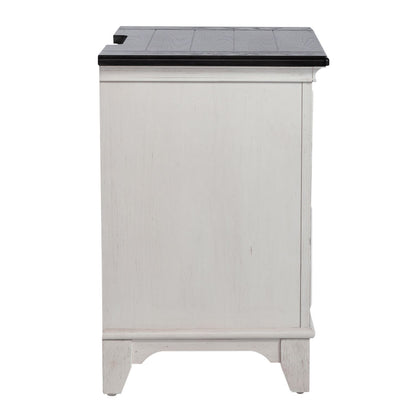 Allyson Park - 2 Drawer Nightstand With Charging Station - White