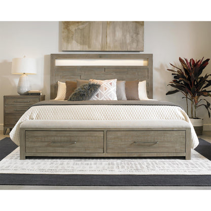 Intrigue - Queen Upholstered Bench Storage Footboard - Hazelwood